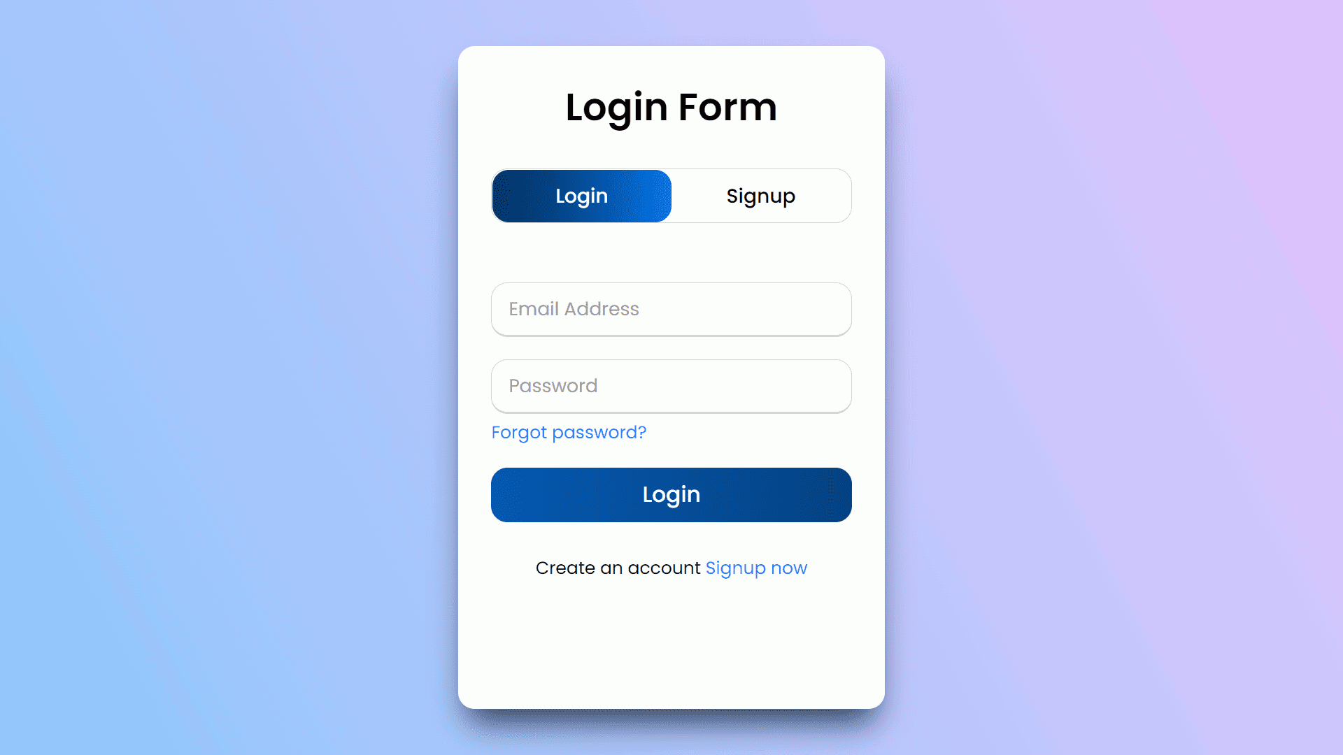 Authentication Page